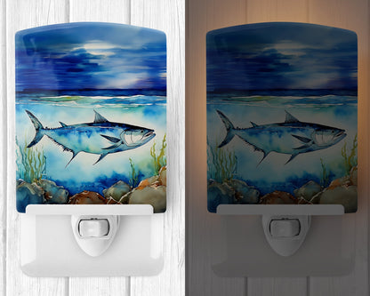 Bluefin Tuna Ceramic Night Light - One Color / One Size - Home & Garden - Home Improvement - Lights & Lighting - Night