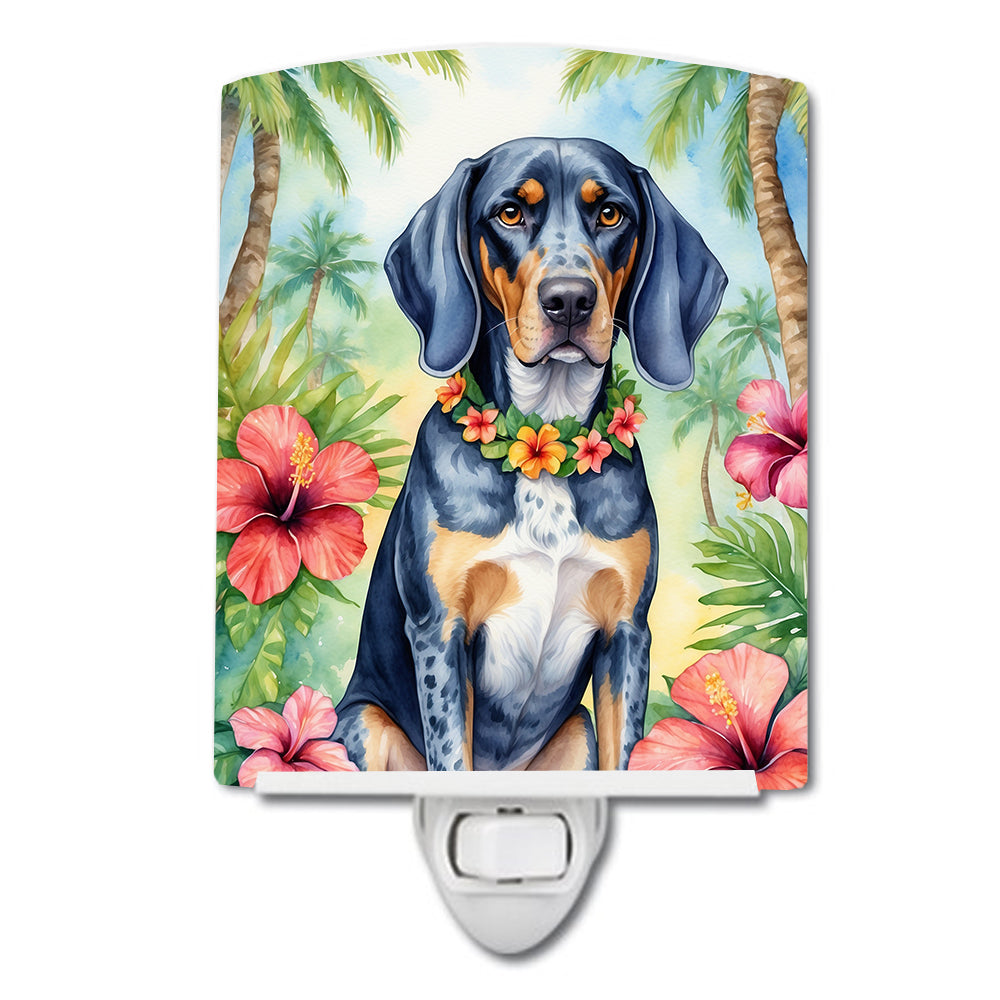 Bluetick Coonhound Luau Ceramic Night Light - One Color / One Size - Home & Garden - Home Improvement - Lights &