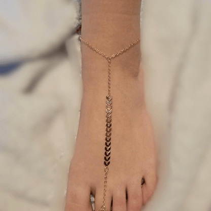 Bohemian Gold Anklet Toe Ring Barefoot Sandal Anklet - One Color / One Size - Jewelry & Accessories - Jewelry Sets &