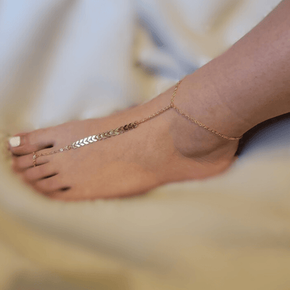 Bohemian Gold Anklet Toe Ring Barefoot Sandal Anklet - One Color / One Size - Jewelry & Accessories - Jewelry Sets &