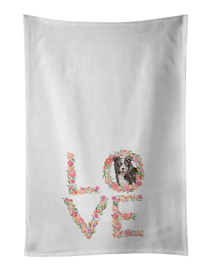 Border Collie #4 Love Kitchen Towel Set of 2 - One Color / One Size - Home & Garden - Home Textile - Towels