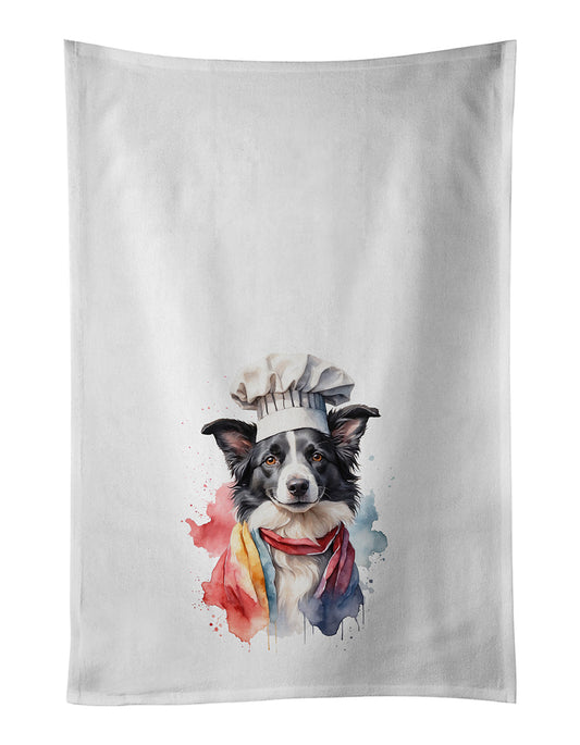 Border Collie Chef Kitchen Towel Set of 2 - One Color / One Size - Home & Garden - Home Textile - Towels