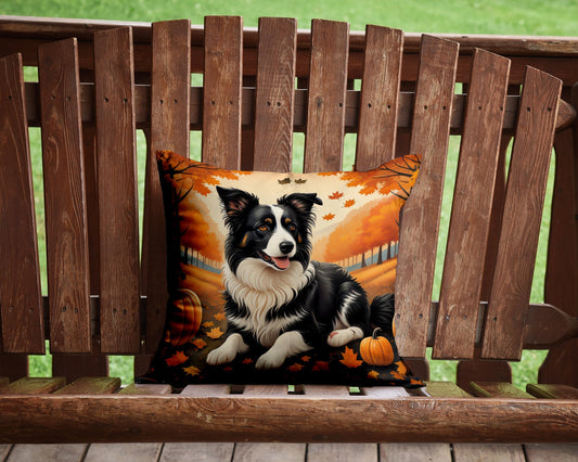 Border Collie Fall Throw Pillow - One Color / One Size - Home & Garden - Home Textile - Pillows