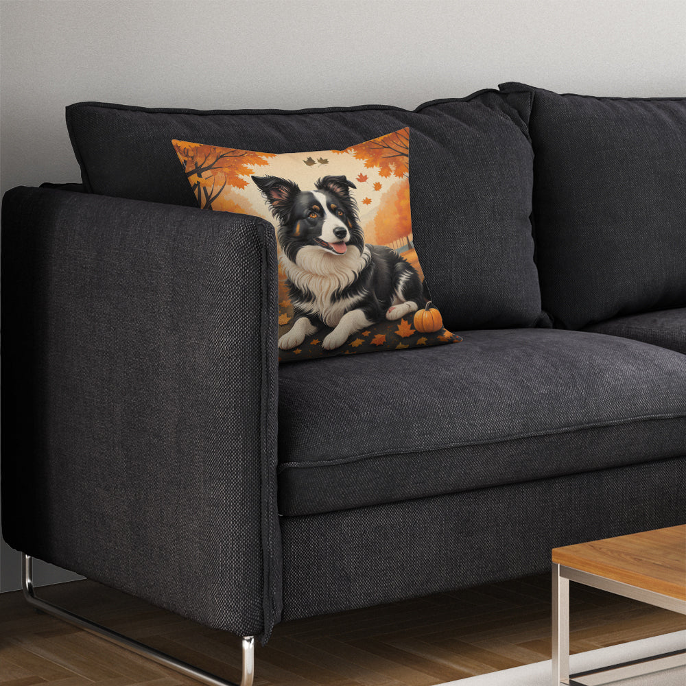 Border Collie Fall Throw Pillow - One Color / One Size - Home & Garden - Home Textile - Pillows
