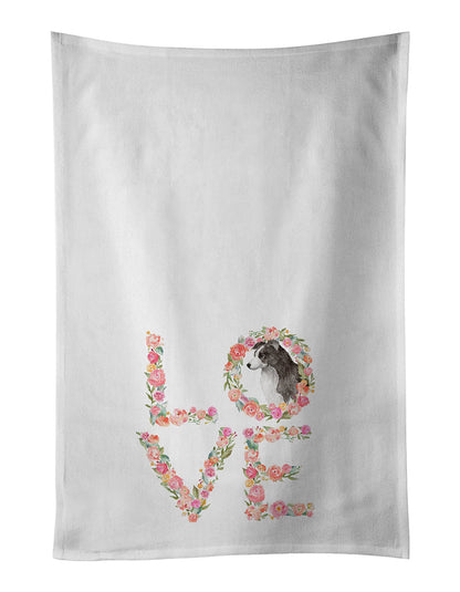 Border Collie Love Kitchen Towel Set of 2 - One Color / One Size - Home & Garden - Home Textile - Towels