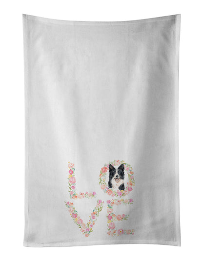 Border Collie Love Kitchen Towel Set of 2 - One Color / One Size - Home & Garden - Home Textile - Towels