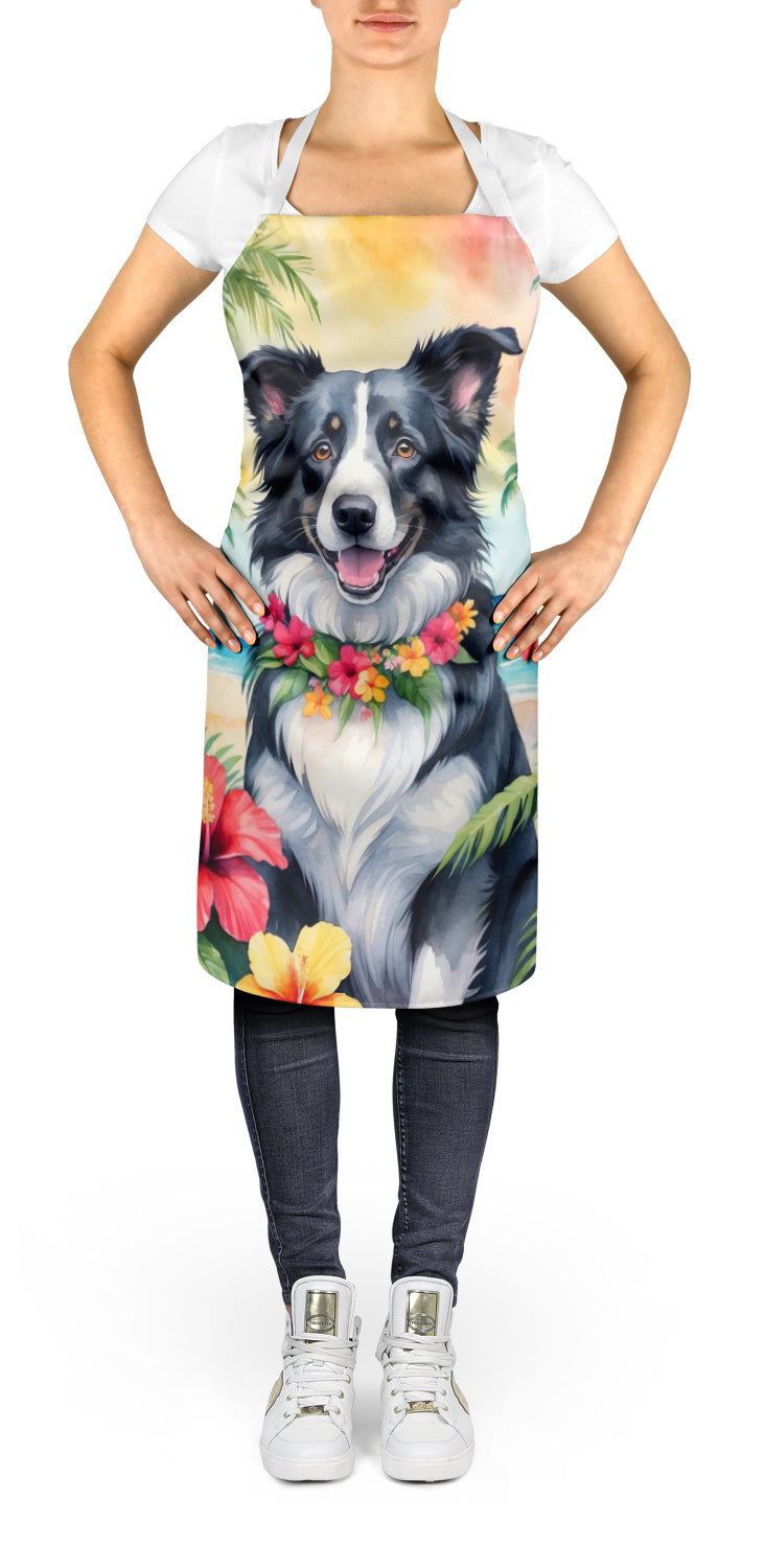 Border Collie Luau Apron - One Color / One Size - Home & Garden - Kitchen Dining & Bar - Table Decoration & Accessories