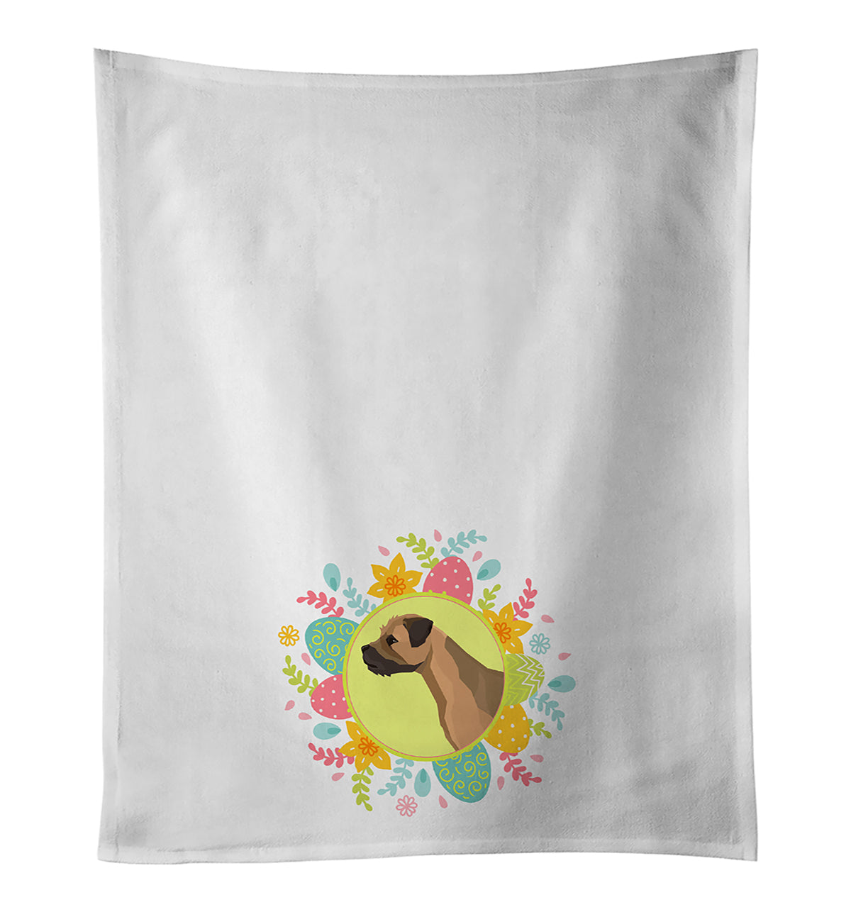 Border Terrier Easter Kitchen Towel Set of 2 - One Color / One Size - Home & Garden - Home Textile - Towels
