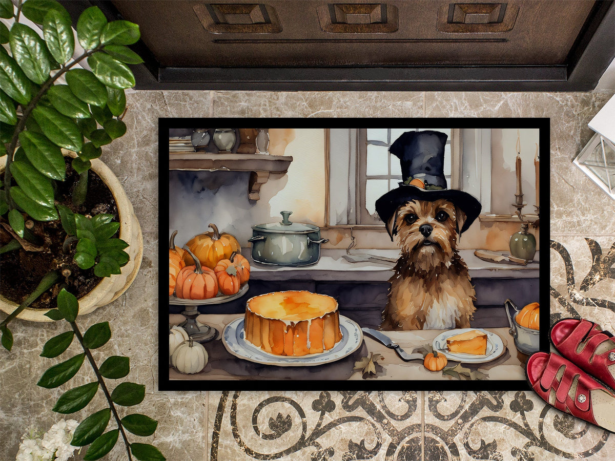 Border Terrier Fall Kitchen Pumpkins Doormat - One Color / One Size - Home & Garden - Home Textile - Carpets & Rugs
