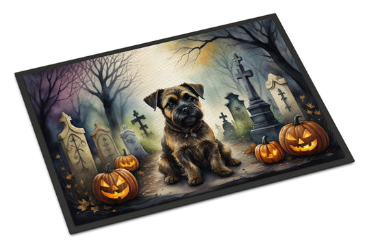 Border Terrier Spooky Halloween Doormat - One Color / One Size - Home & Garden - Home Textile - Carpets & Rugs