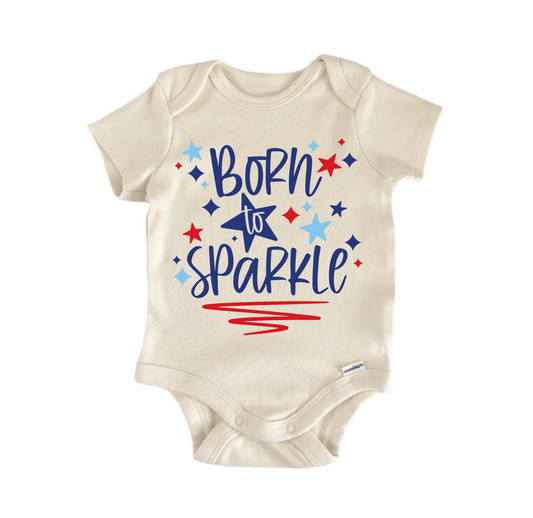 Born to Sparkle July 4th Patriotic - Baby Boy Girl Clothes Bodysuit - Kids & Babies - Mother & Kids - Boys’ Baby