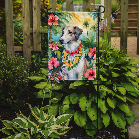 Borzoi Luau Garden Flag - One Color / One Size - Home & Garden - Home Decor - Flags Banners & Accessories
