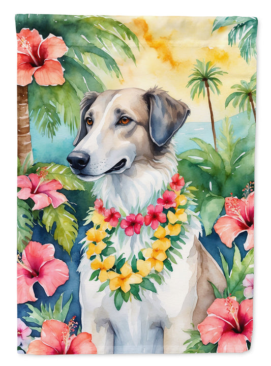 Borzoi Luau Garden Flag - One Color / One Size - Home & Garden - Home Decor - Flags Banners & Accessories