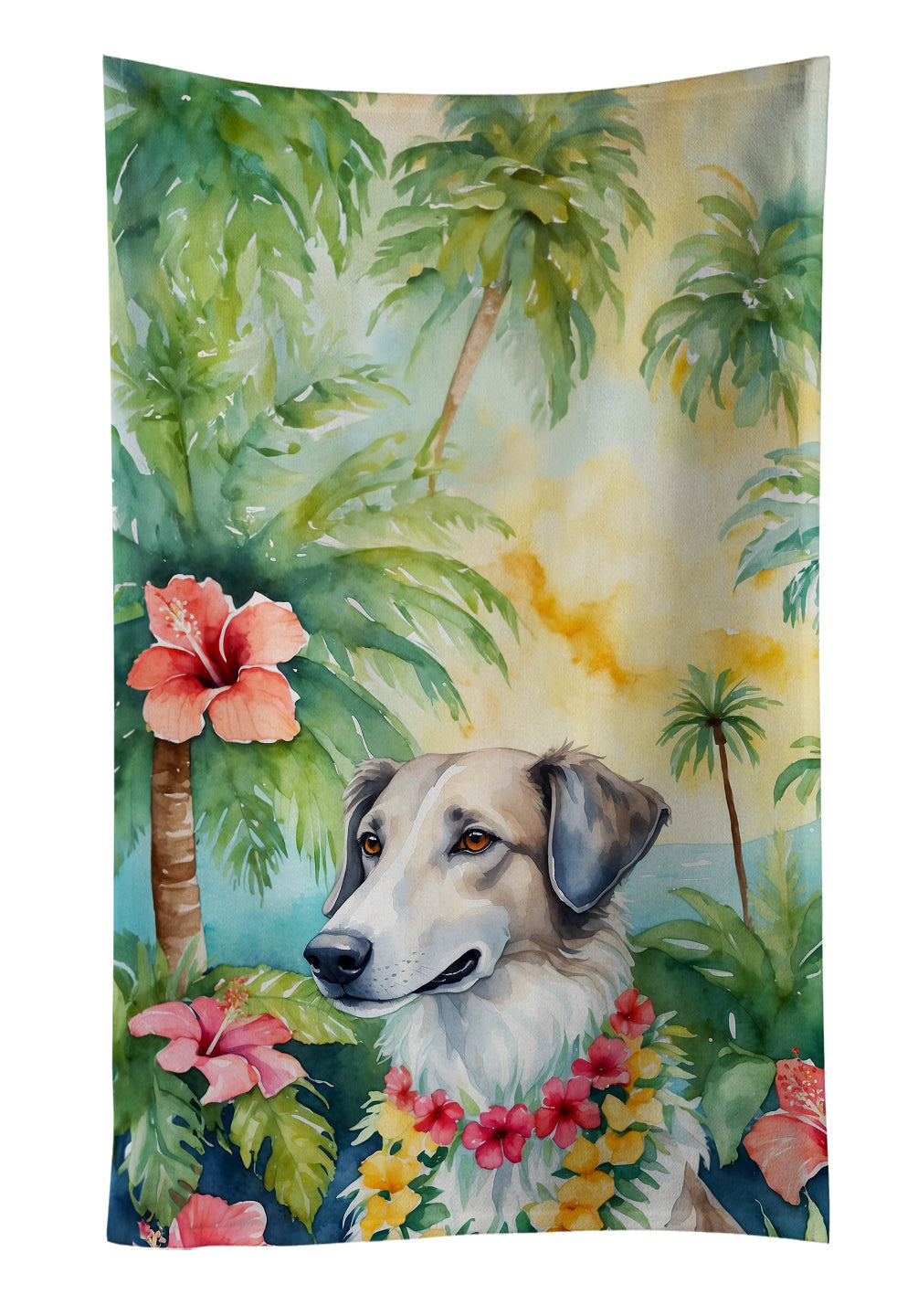 Borzoi Luau Kitchen Towel - One Color / One Size - Home & Garden - Home Textile - Towels