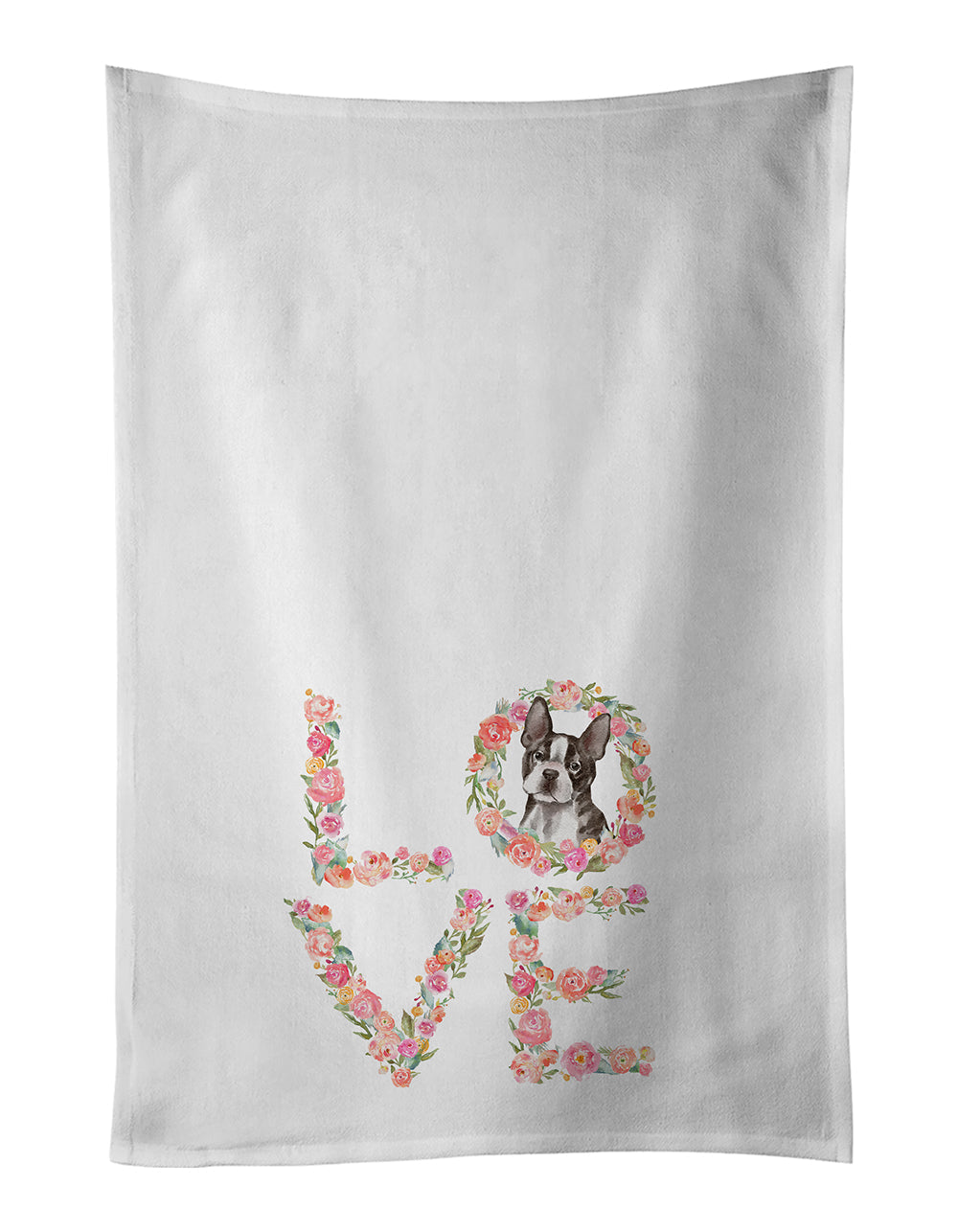 Boston Terrier #3 Love Kitchen Towel Set of 2 - One Color / One Size - Home & Garden - Home Textile - Towels