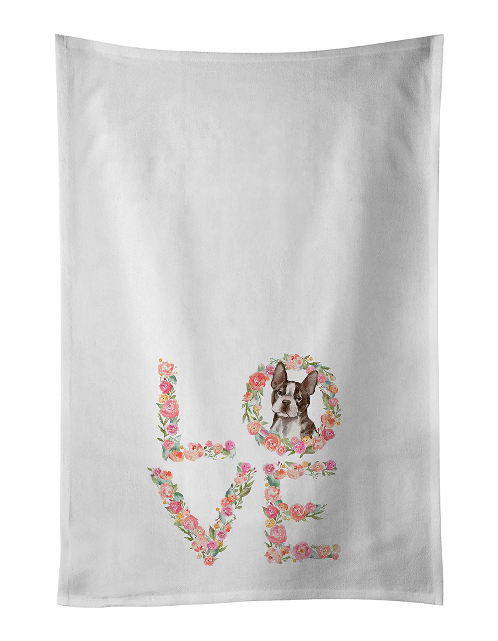 Boston Terrier #4 Love Kitchen Towel Set of 2 - One Color / One Size - Home & Garden - Home Textile - Towels