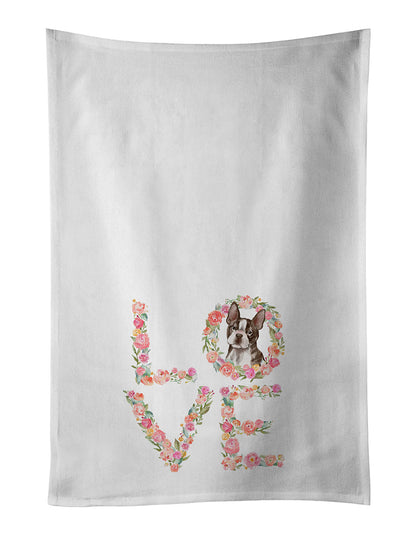 Boston Terrier #4 Love Kitchen Towel Set of 2 - One Color / One Size - Home & Garden - Home Textile - Towels