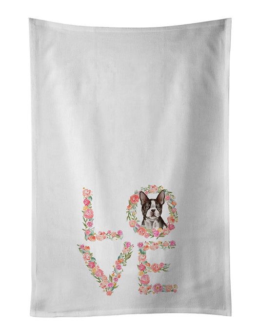 Boston Terrier #5 Love Kitchen Towel Set of 2 - One Color / One Size - Home & Garden - Home Textile - Towels
