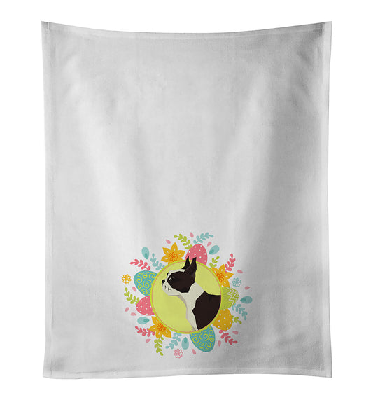 Boston Terrier Easter Kitchen Towel Set of 2 - One Color / One Size - Home & Garden - Home Textile - Towels