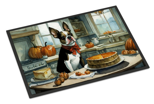 Boston Terrier Fall Kitchen Pumpkins Doormat - One Color / One Size - Home & Garden - Home Textile - Carpets & Rugs