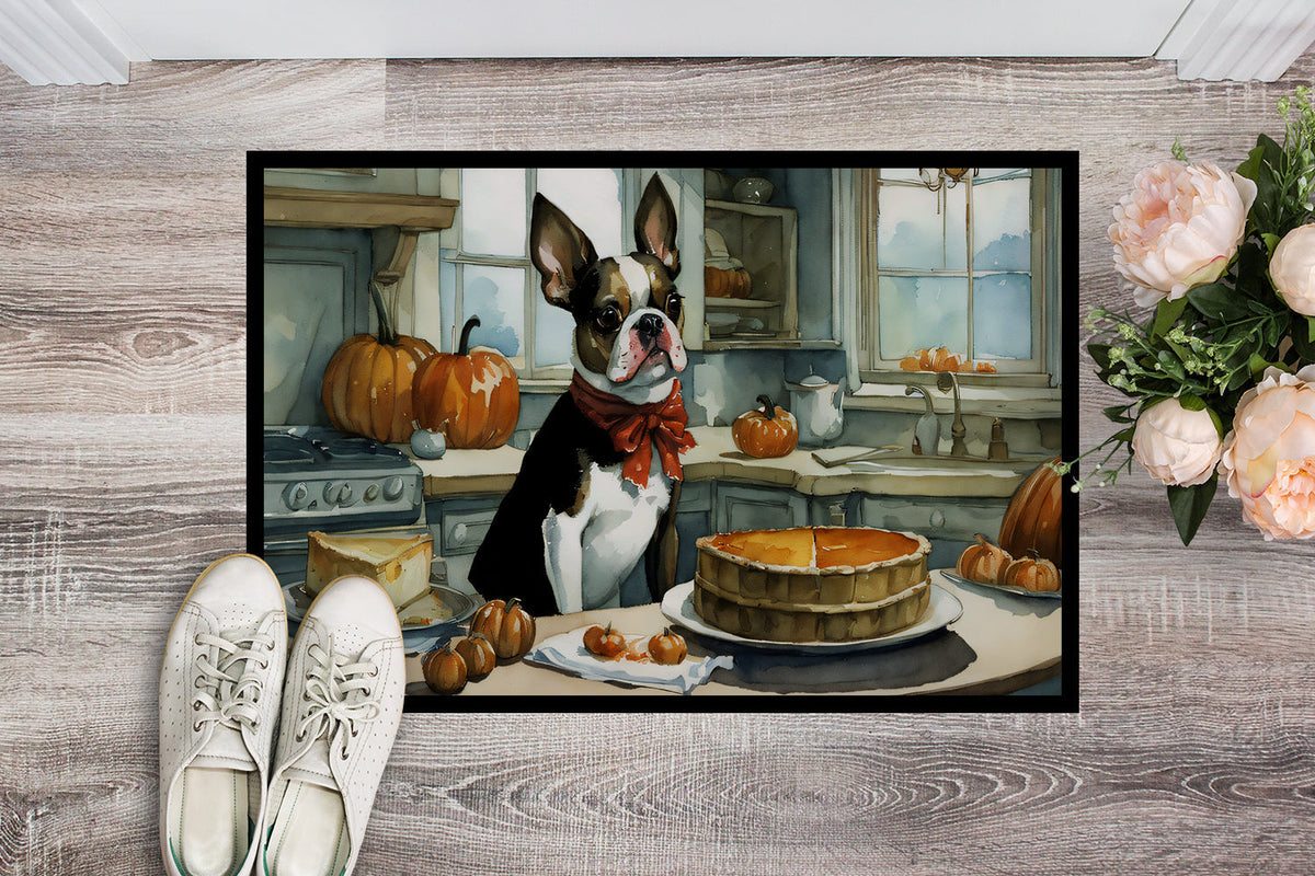 Boston Terrier Fall Kitchen Pumpkins Doormat - One Color / One Size - Home & Garden - Home Textile - Carpets & Rugs
