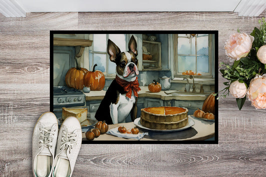 Boston Terrier Fall Kitchen Pumpkins Doormat - One Color / One Size - Home & Garden - Home Textile - Carpets & Rugs
