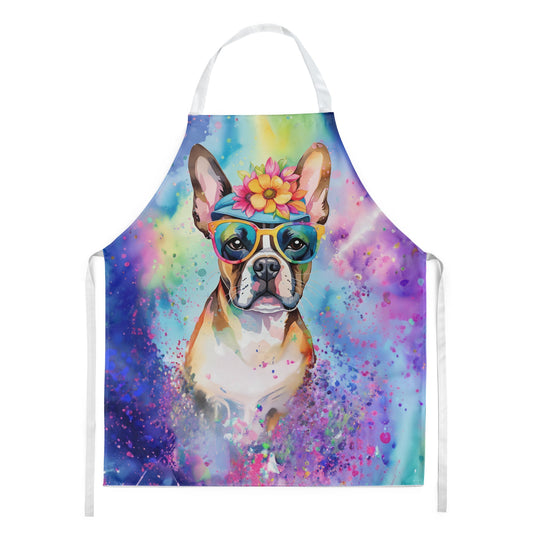 Boston Terrier Hippie Dawg Apron - One Color / One Size - Home & Garden - Kitchen Dining & Bar - Table Decoration &