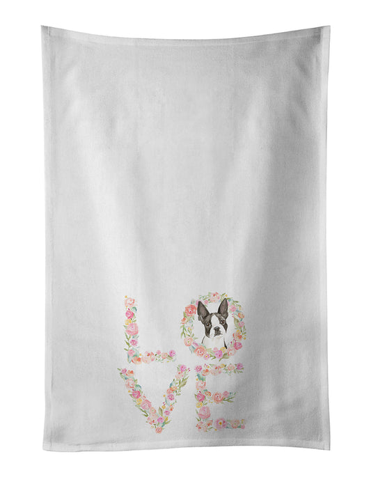 Boston Terrier Love Kitchen Towel Set of 2 - One Color / One Size - Home & Garden - Home Textile - Towels