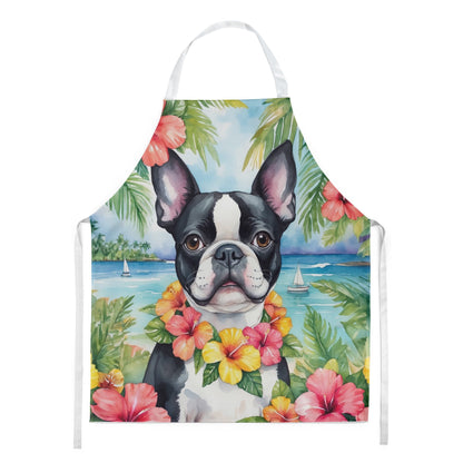Boston Terrier Luau Apron - One Color / One Size - Home & Garden - Kitchen Dining & Bar - Table Decoration & Accessories