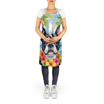 Boston Terrier Luau Apron - One Color / One Size - Home & Garden - Kitchen Dining & Bar - Table Decoration & Accessories