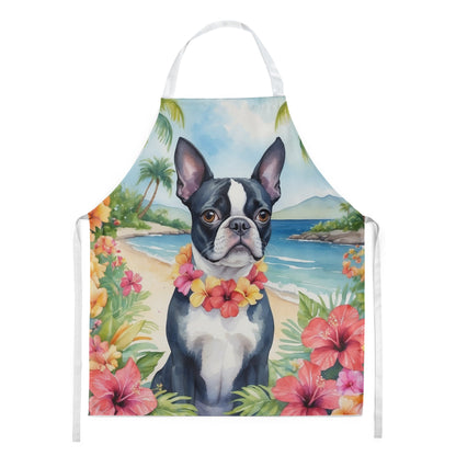 Boston Terrier Luau Apron - One Color / One Size - Home & Garden - Kitchen Dining & Bar - Table Decoration & Accessories