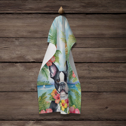 Boston Terrier Luau c - One Color / One Size - Home & Garden - Home Textile - Towels