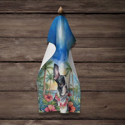 Boston Terrier Luau Kitchen Towel - One Color / One Size - Home & Garden - Home Textile - Towels