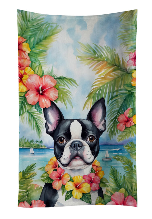 Boston Terrier Luau c - One Color / One Size - Home & Garden - Home Textile - Towels