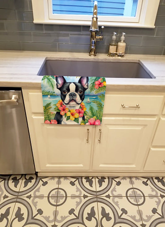 Boston Terrier Luau c - One Color / One Size - Home & Garden - Home Textile - Towels