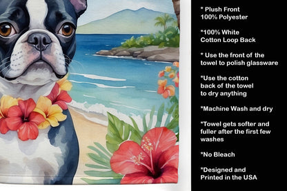 Boston Terrier Luau Kitchen Towel - One Color / One Size - Home & Garden - Home Textile - Towels