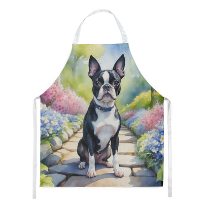 Boston Terrier Spring Path Apron - One Color / One Size - Home & Garden - Kitchen Dining & Bar - Table Decoration &