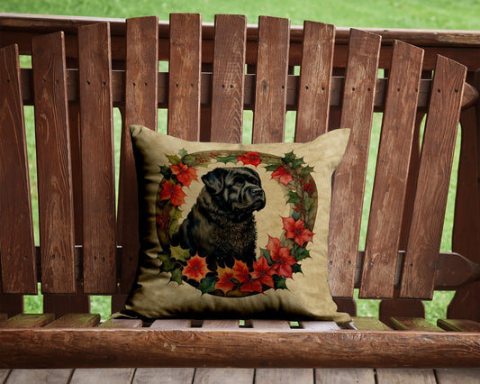 Bouvier Des Flandres Christmas Flowers Throw Pillow - One Color / One Size - Home & Garden - Home Textile - Pillows