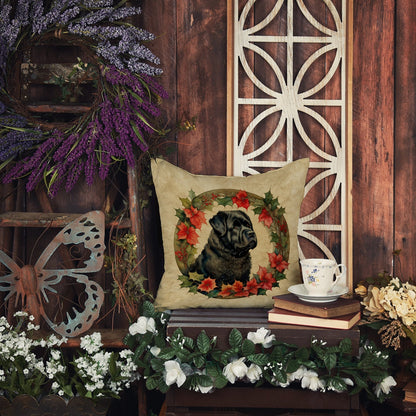 Bouvier Des Flandres Christmas Flowers Throw Pillow - One Color / One Size - Home & Garden - Home Textile - Pillows