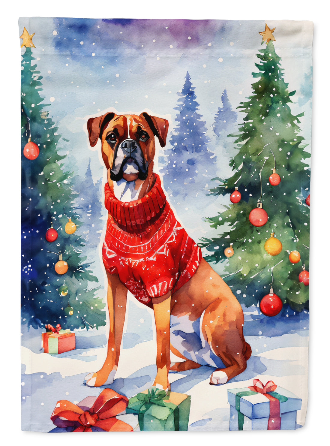 Boxer Christmas Garden Flag - One Color / One Size - Home & Garden - Home Decor - Flags Banners & Accessories