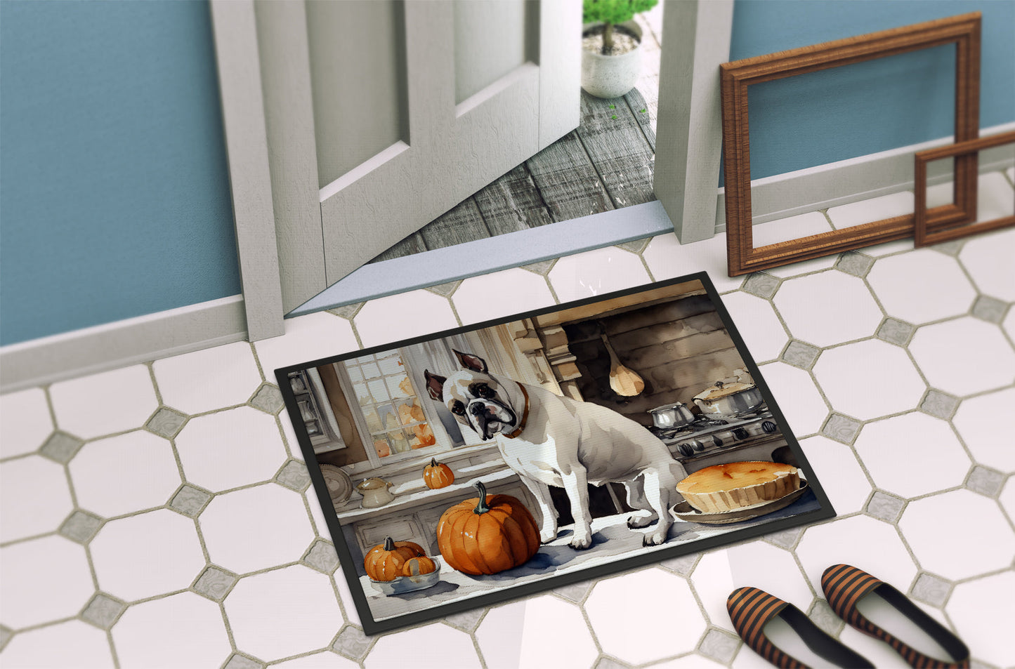 Boxer Fall Kitchen Pumpkins Doormat - One Color / One Size - Home & Garden - Home Textile - Carpets & Rugs
