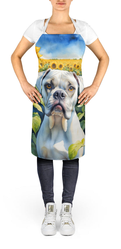 Boxer in Sunflowers Apron - One Color / One Size - Home & Garden - Kitchen Dining & Bar - Table Decoration & Accessories