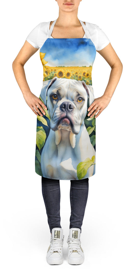 Boxer in Sunflowers Apron - One Color / One Size - Home & Garden - Kitchen Dining & Bar - Table Decoration & Accessories