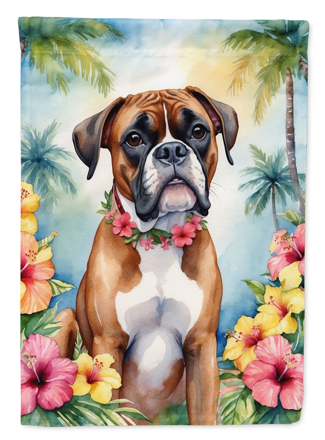 Boxer Luau Garden Flag - One Color / One Size - Home & Garden - Home Decor - Flags Banners & Accessories
