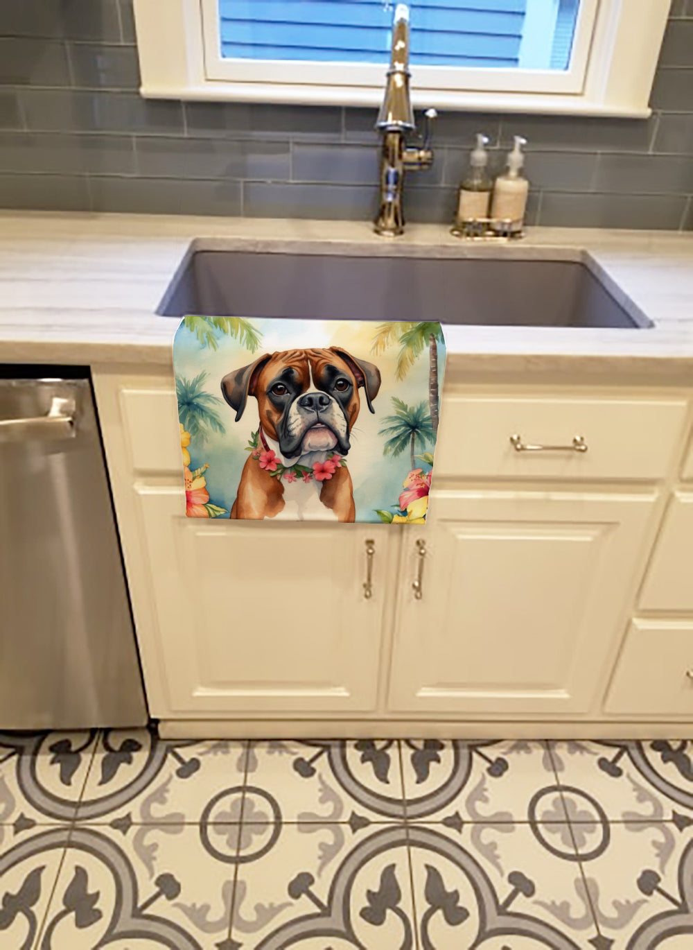 Boxer Luau Kitchen Towel - One Color / One Size - Home & Garden - Home Textile - Towels