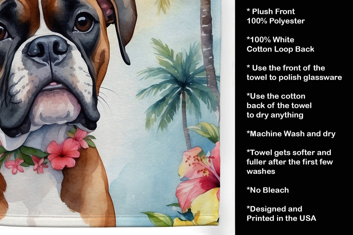 Boxer Luau Kitchen Towel - One Color / One Size - Home & Garden - Home Textile - Towels