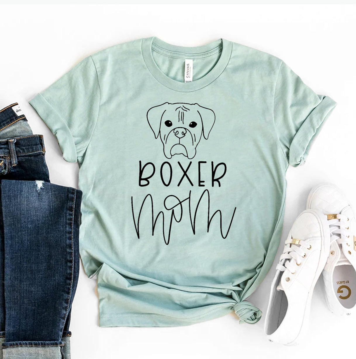 Boxer Mom T-Shirt - Women’s Fashion - Women’s Clothing - Tops & Tees - T-Shirts