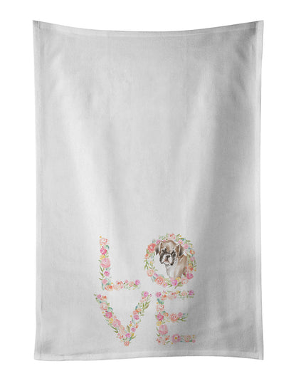 Boxer Puppy LOVE Kitchen Towel Set of 2 - One Color / One Size - Home & Garden - Home Textile - Towels