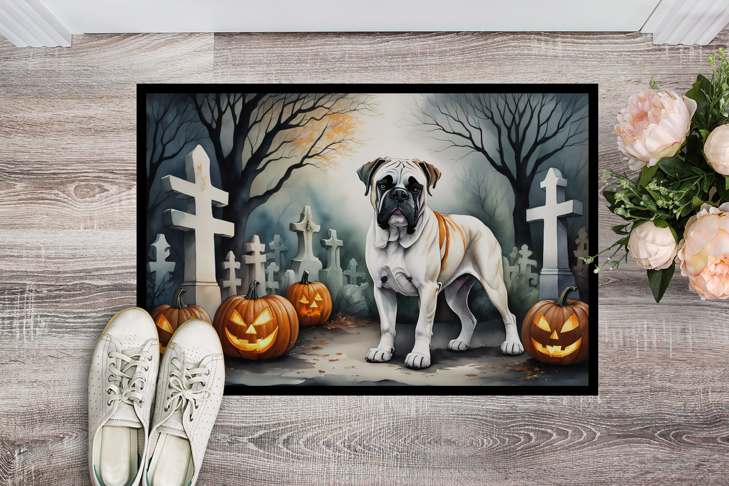 Boxer Spooky Halloween Doormat - One Color / One Size - Home & Garden - Home Textile - Carpets & Rugs
