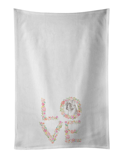 Boxer White LOVE Kitchen Towel Set of 2 - One Color / One Size - Home & Garden - Home Textile - Towels
